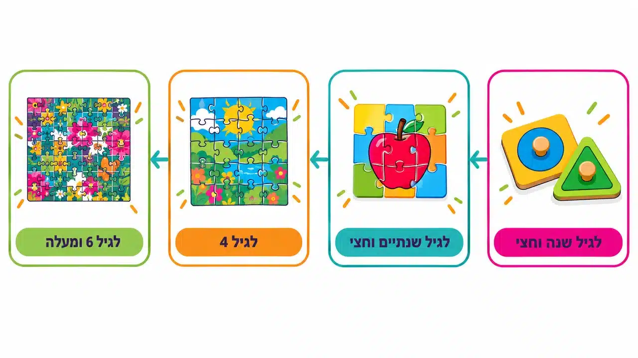 כמה חלקים צריך להיות בכל גיל ומה באמת קובע את הקושי?