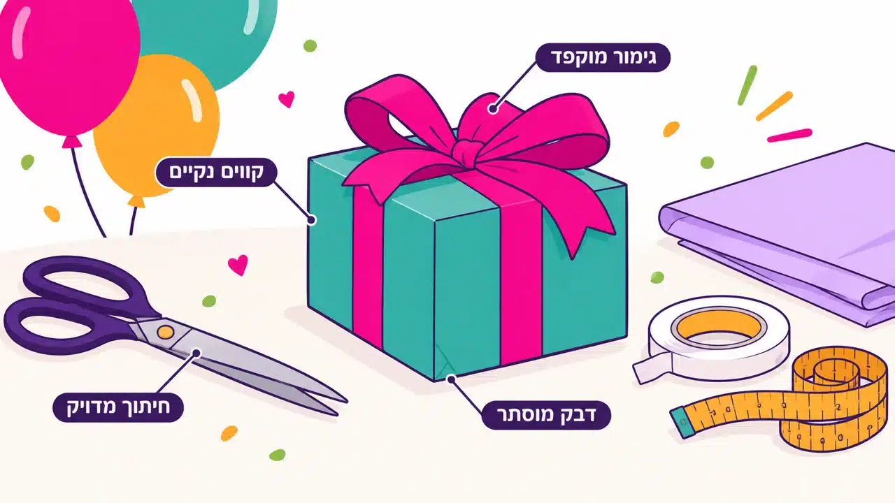 איך אורזים מתנה כמו מקצוען