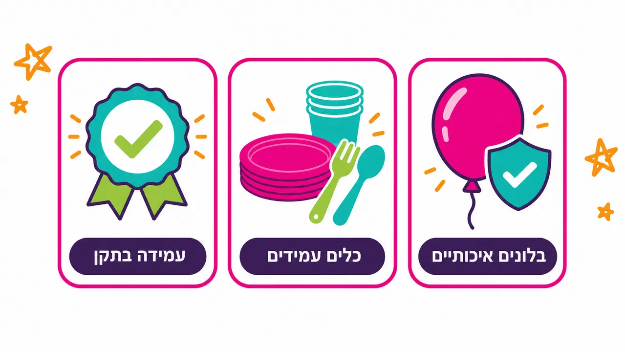 בדיקת איכות ובטיחות לפני שמזמינים ציוד לחגיגה