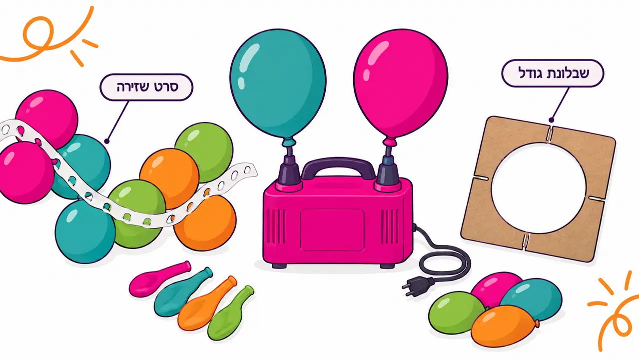 איזה מכשיר לניפוח בלונים מתאים לקשת ביתית?
