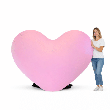 בלון לב ענק עצום צבע ורוד 1.65 מטר!