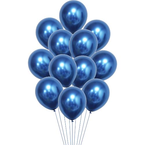 מארז בלונים כחול כרום-10 יחידות