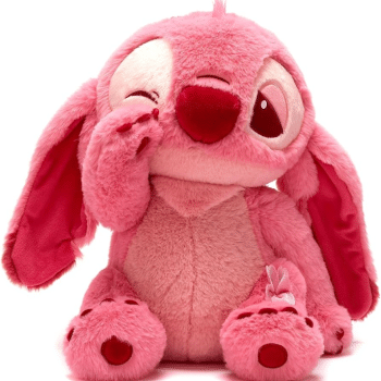 בובת סטיץ גדולה ורודה פרוותית  48 ס"מ