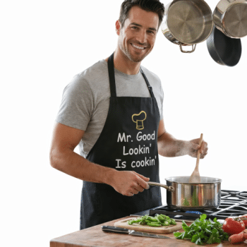 סינר שף Mr Good lookin' Is cookin'