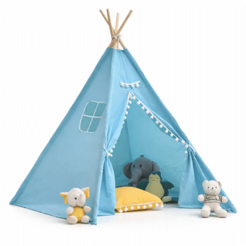 אוהל טיפי גדול לילדים צבע תכלת