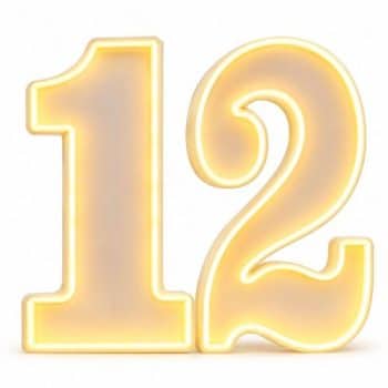 מספר 12 ענק עם אורות