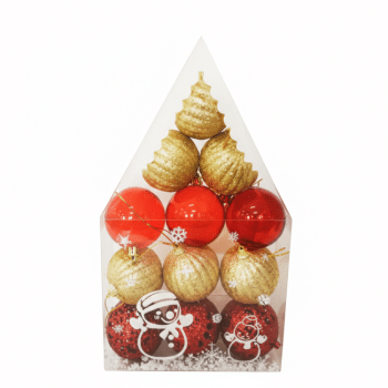 כדורים אדום וזהב לתליה