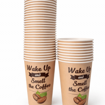 כוסות נייר חום לקפה – 16oz (כ־470 מ״ל) | 50 יחידות – כוס גדולה במיוחד