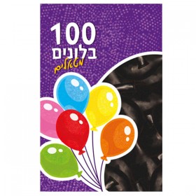 חבילת בלונים שחור פסטל-100 יחידות