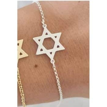 צמיד מגן דוד כסף-10 יחידות