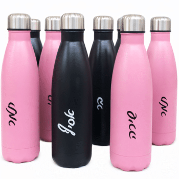 בקבוק שומר קור עם הדפסה שחור או ורוד