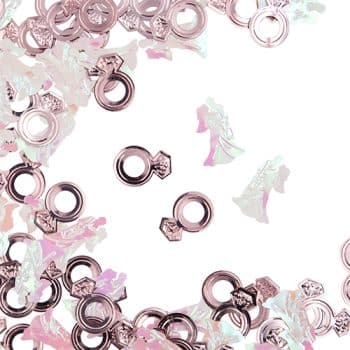 קונפטי טבעות רוז גולד