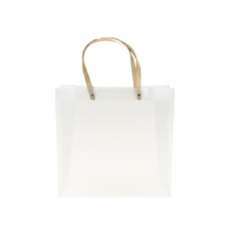 שקית פלסטיק שקופה+ ידיות 25/20 ס”מ- 10 יח’