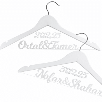 קולב מעוצב לחתונה עם שמות ותאריך-בחירת צבע