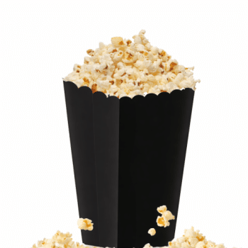 קופסאות פופקורן שחור-6 יחידות