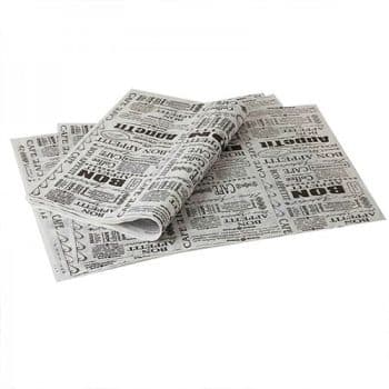 נייר פרגמנט עם הדפס נייר עיתון-25 יחידות