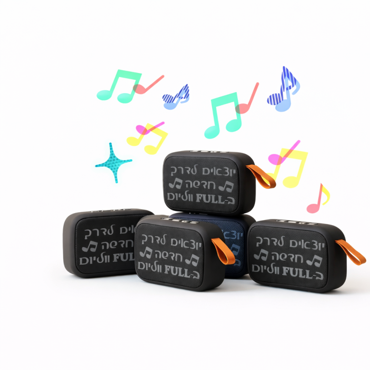 רמקול בד בלוטוס עוצמתי+אופציה להדפסת שם