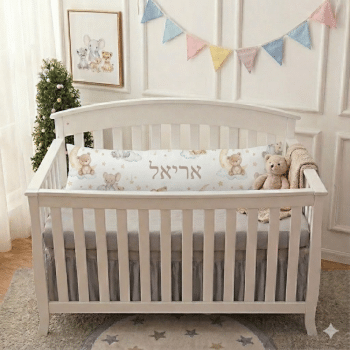 כרית ארוכה מעוצבת – לחדר ילדים או מיטת תינוק