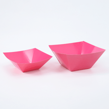 קערות קרטון חטיפים ורוד-2 יחידות