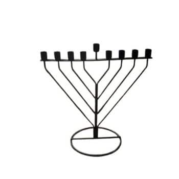 חנוכייה מתכת שחורה