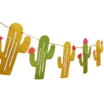 באנר לקישוט קקטוסים מבריק