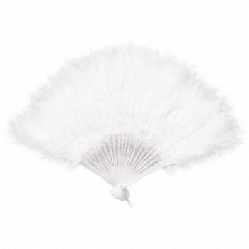 מניפה נוצות לבן