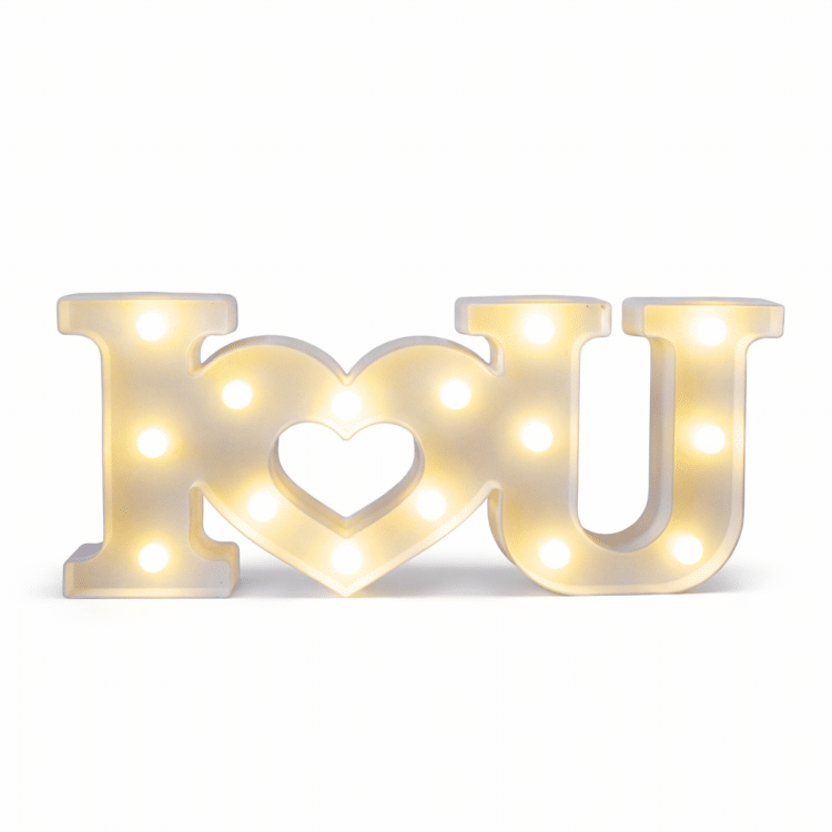 מנורת I LOVE U לבן