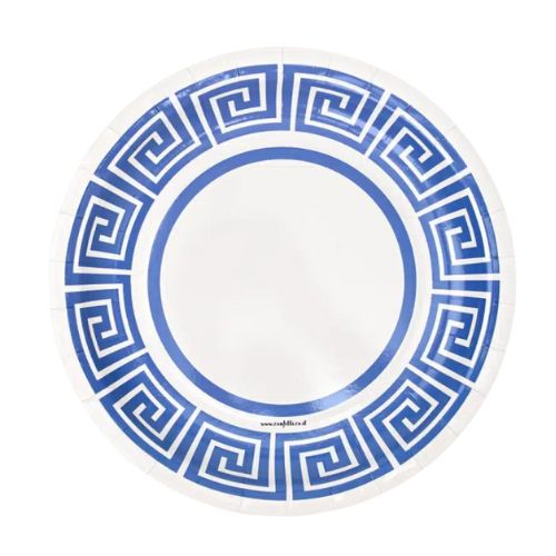 צלחות גדולות מסיבה יוונית8 יחידות