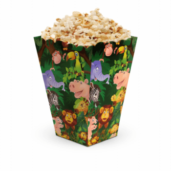 קופסאות פופקורן וחטיפים ג׳ונגל-6 יחידות