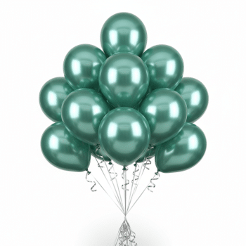 חבילת בלונים בצבע טורקיז כרום-50 יחידות