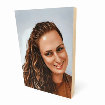 תמונה על עץ 15X20 ארוז בצלופן וסרט