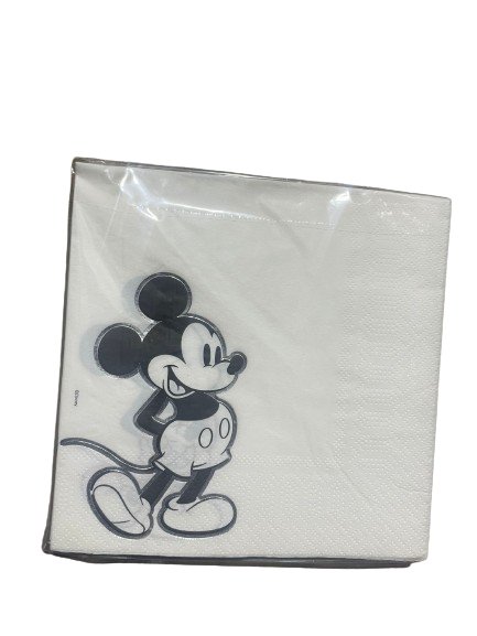 מפיות מיקי מאוס שחור לבן קלאסי