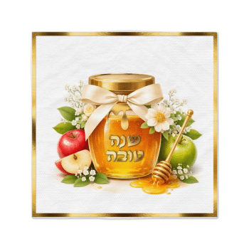 מפיות שנה טובה הדפס זהב
