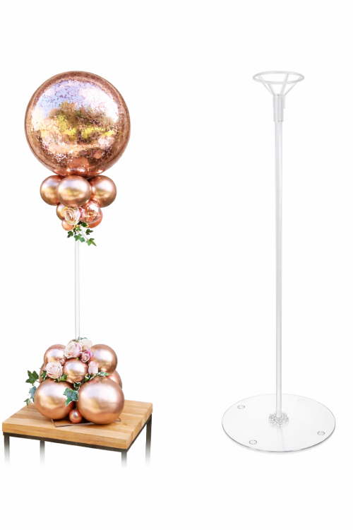 סטנד בלונים למרכז שולחן+בלון שקוף מתנה