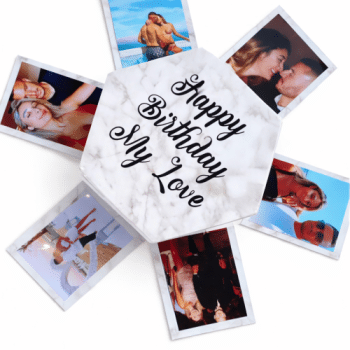 קופסאת 6 תמונות לבן שיש כולל הכנה