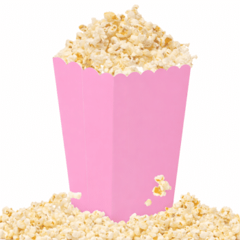 קופסאות פופקורן ורוד בהיר-6 יחידות