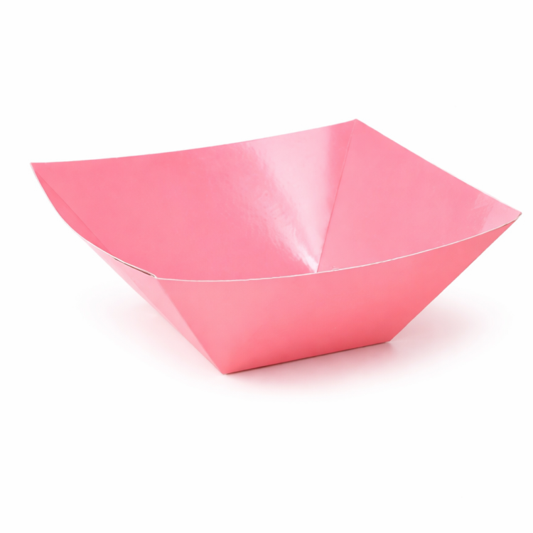 קערות קרטון חטיפים ורוד-2 יחידות