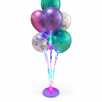 מרכז שולחן בלונים עם לדים