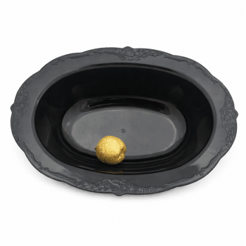 מגש וינטאג' אובלי עמוק שחור-3 יחידות