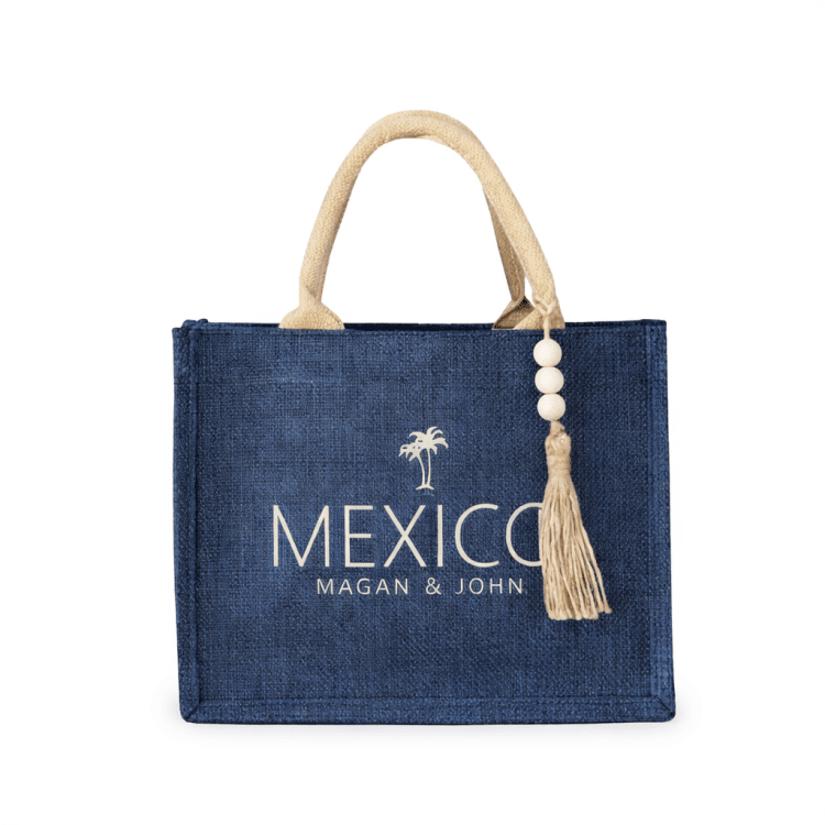 תיק יוטה כחול