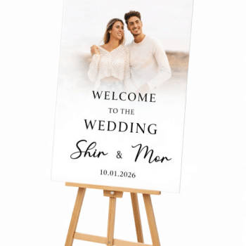 שלט Welcome עם תמונה