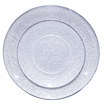 סט צלחות רוקי שקוף פס כסף