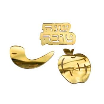 קישוטי שולחן שנה טובה זהב -12 יחידות