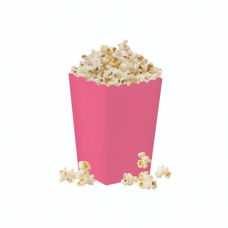 קופסאות פופקורן ורוד פוקסיה - 6 יחידות