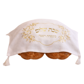 כיסוי חלה פשתן עם הדפסה