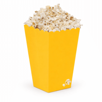 קופסאות פופקורן צהוב-6 יחידות