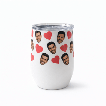 כוס נירוסטה עם פרצופים