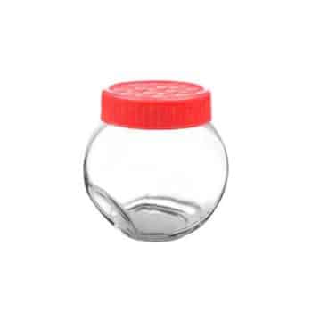 כלי שקוף למילוי סוכריות אדום-12 יחידות