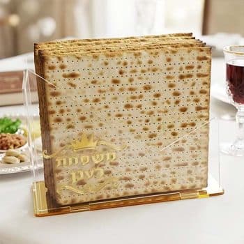 מעמד זהב למצות או מפיות אקריל ממותג-בחירת צבע