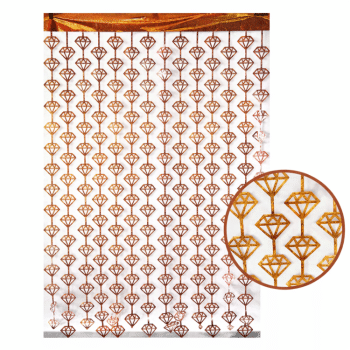 וילון טבעות רוז גולד